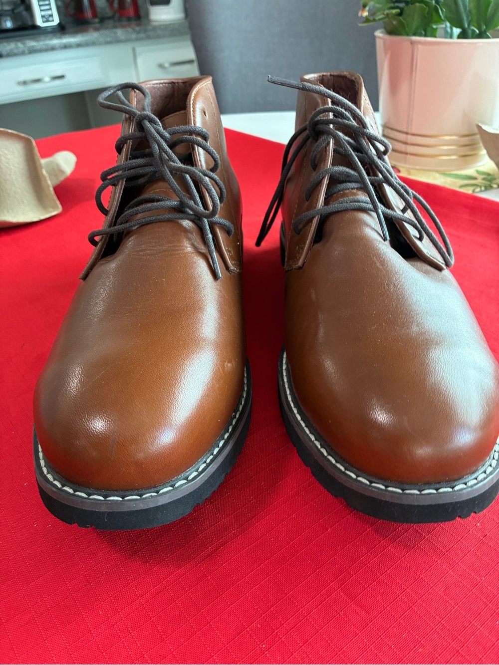 Men Propet FindleyTan Full Grain Leather Chukka Boots Size 10 5E New Retail $186